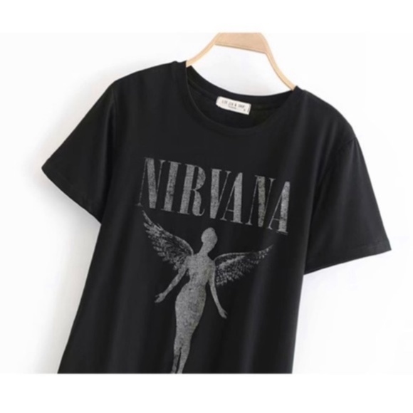 Nirvana band vintage style graphic fitted tee - Picture 7 of 7